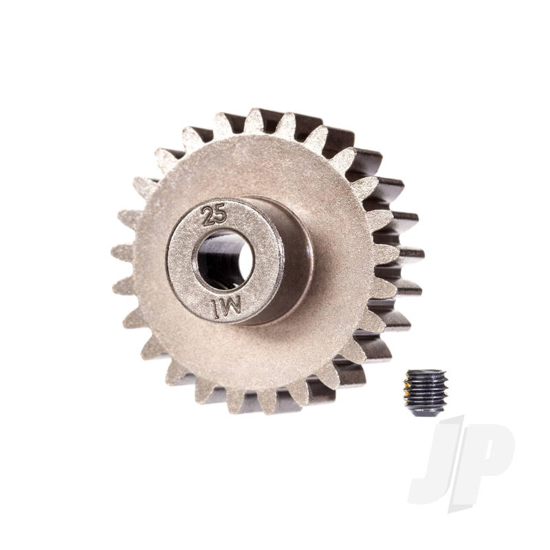 Traxxas Gear, 25-T Pinion (1.0 Metric Pitch) (Fits 5Mm Shaft)/ Set Screw (For Use Only With Steel Spur Gears) (TRX6492X)
