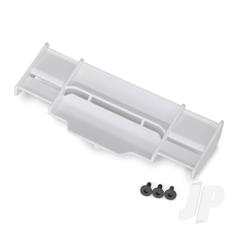 Traxxas Wing, Rustler 4X4 (White) / 3X8 Fcs (3 Pcs) (TRX6721A)