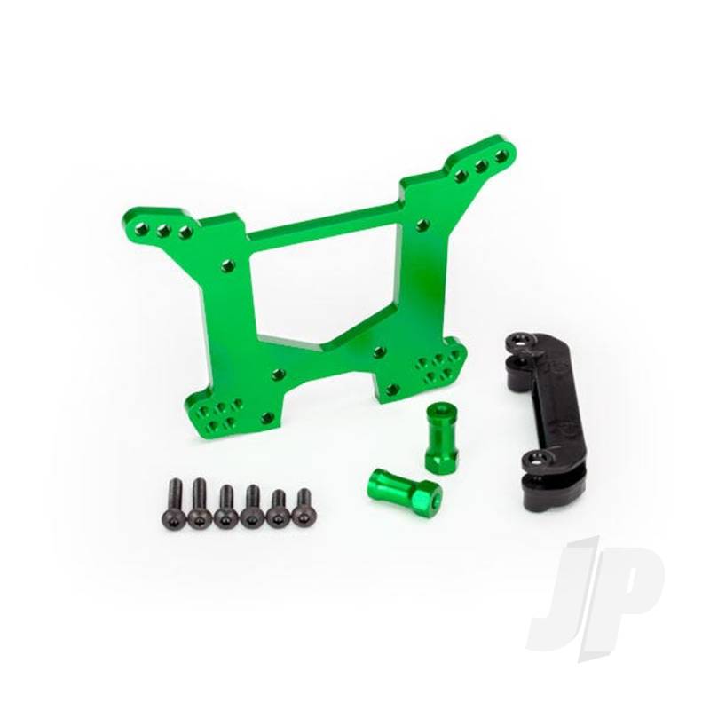 Traxxas Shock Tower, Rear, 7075-T6 Aluminium (Green-Anodised) (1Pc) / Body Mount Bracket (1Pc) (TRX6738G)