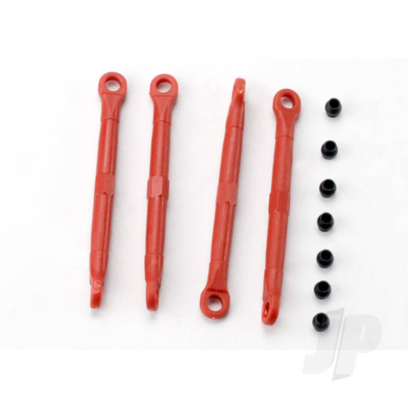 Traxxas Toe Link, Front &amp; Rear (Moulded Composite) (Red) (4 Pcs) / Hollow Balls (8 Pcs) (TRX7038)