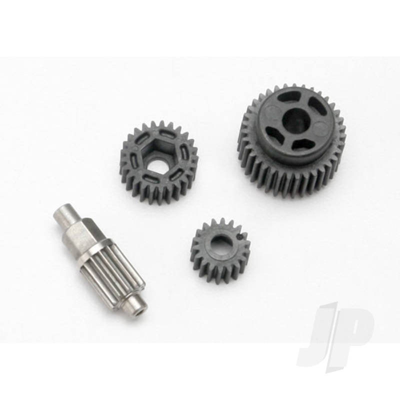 Traxxas Gear Set, Transmission (Includes 18T, 25T Input Gears, 13T Idler Gear (Steel), 35T Output M3X13.75 Screw Pin) (TRX7093)