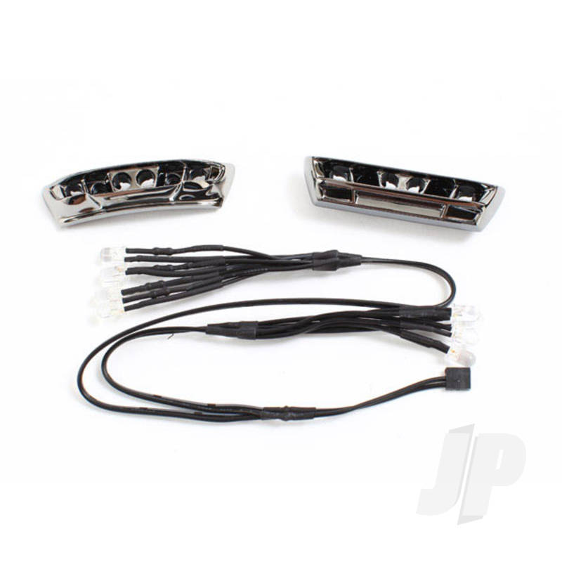 Traxxas Led Lights, Light Harness (4 Clear, 4 Red) / Bumpers, Front &amp; Rear / Wire Ties (3 Pcs) (Requires Power Supply #7286) (TRX7186)