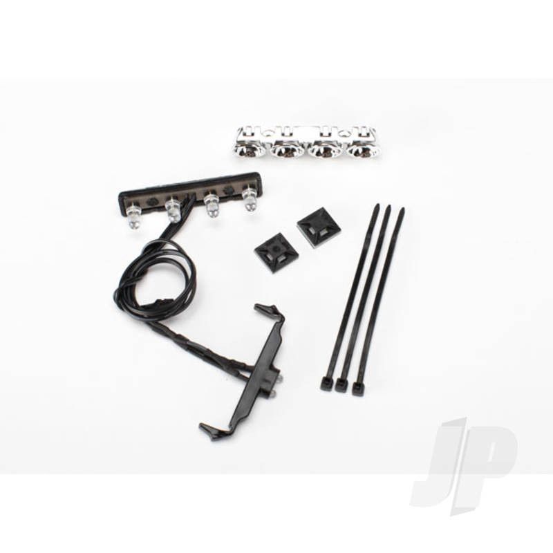 Traxxas Led Light Bar, Roof (Chrome) / Light Harness (4 Clear, 2 Red) / Wire Tie Mount (2 Pcs) / Wire Tie (3 Pcs) (Requires Power Supply #7286) (TRX7287)