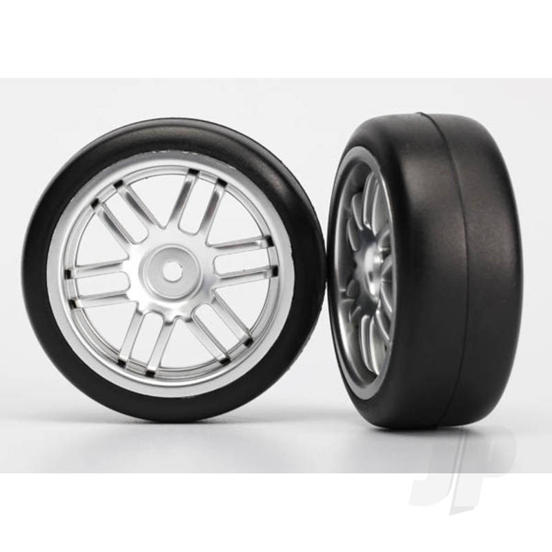 Traxxas Tyres And Wheels, Assembled Glued 1.9 Gymkhana Slick Tyres (2 Pcs) (TRX7376A)