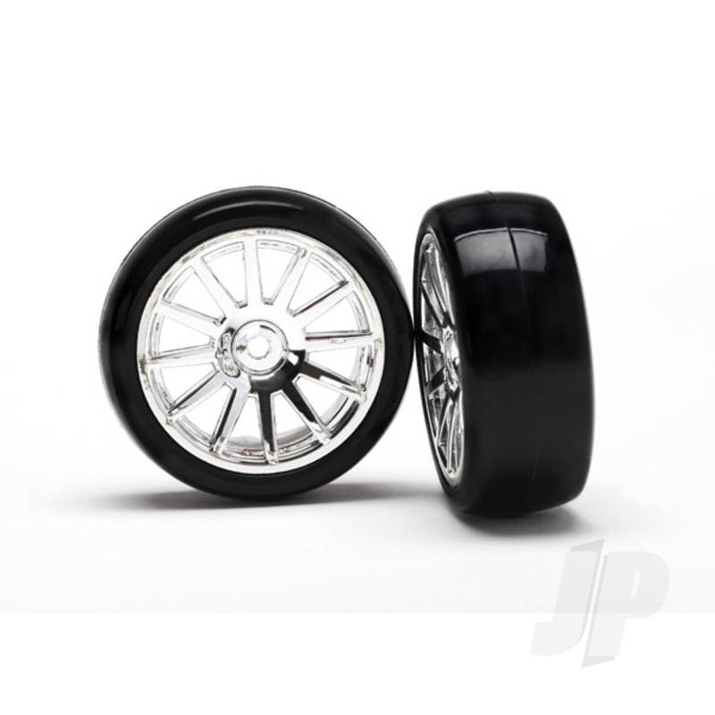Traxxas Tyres And Wheels, Assembled Glued 12-Spoke (2 Pcs) (TRX7573)