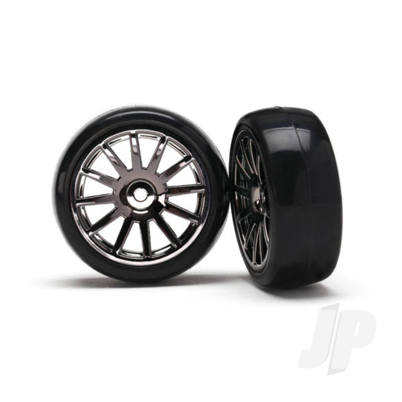 Traxxas Tyres And Wheels, Assembled Glued 12-Spoke (2 Pcs) (TRX7573A)