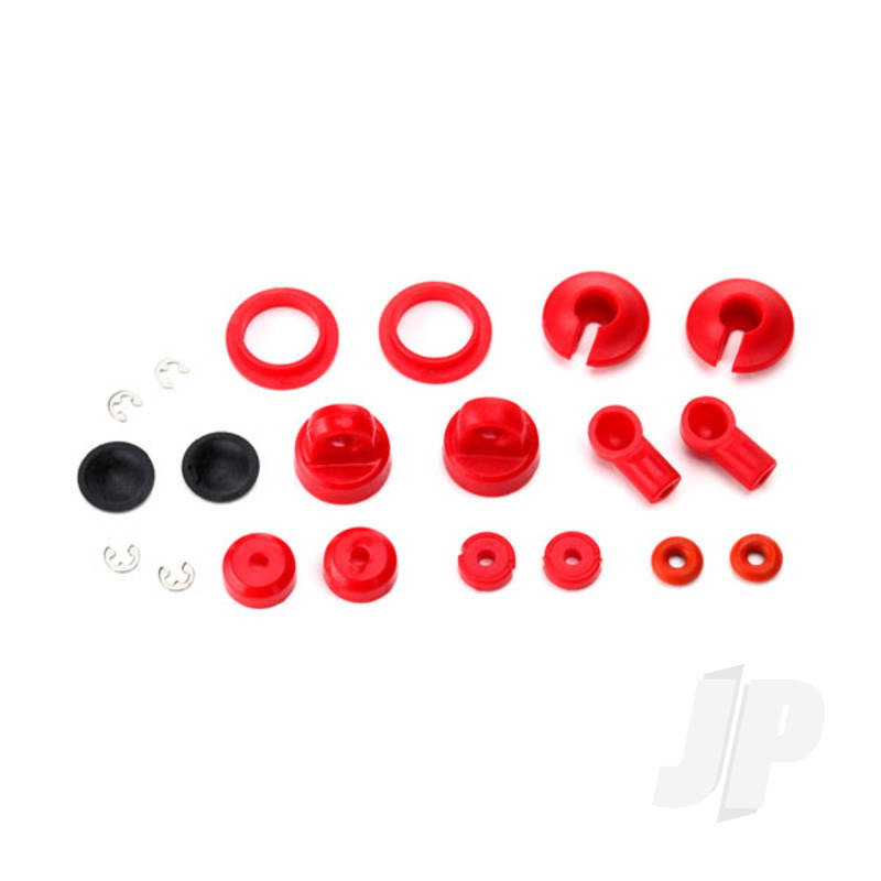Traxxas Rebuild Kit, Oil-Filled Shocks (O-Ring, Bladder, Piston, Shaft Guide, E-Clips, Shock Cap, Shock Rod End) Renews 2 Shocks (TRX7662)