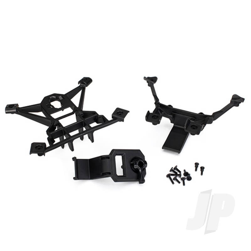 Traxxas Body Mounts, Front &amp; Rear / 3X15Mm Bcs (1Pc) / 3X12Mm Shoulder Screw (2 Pcs) / 3X10Mm Flat-Head Machine Screw (6 Pcs) / 3X15Mm Flat-Head Machine Screw (2 Pcs) (TRX7715)
