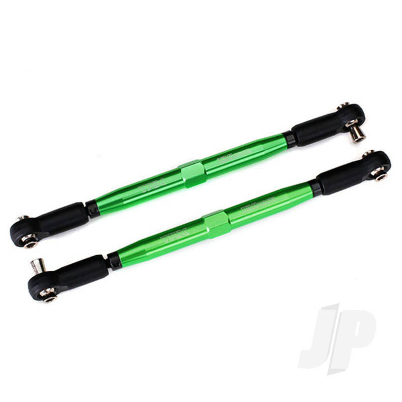 Traxxas Toe Links, X-Maxx (Tubes Green-Anodised, 7075-T6 Aluminium, Stronger Than Titanium) (157Mm) (2 Pcs) / Rod Ends, Assembled With Steel Hollow Balls (4 Pcs) / Aluminium Wrench, 10Mm (1Pc) (TRX7748G)