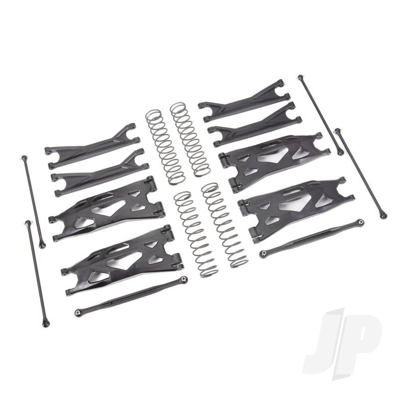 Traxxas Suspension Kit, X-Maxx Widemaxx, Black (Includes Front &amp; Rear Suspension Arms, Front Toe Links, Driveshafts, Shock Springs) (TRX7895)