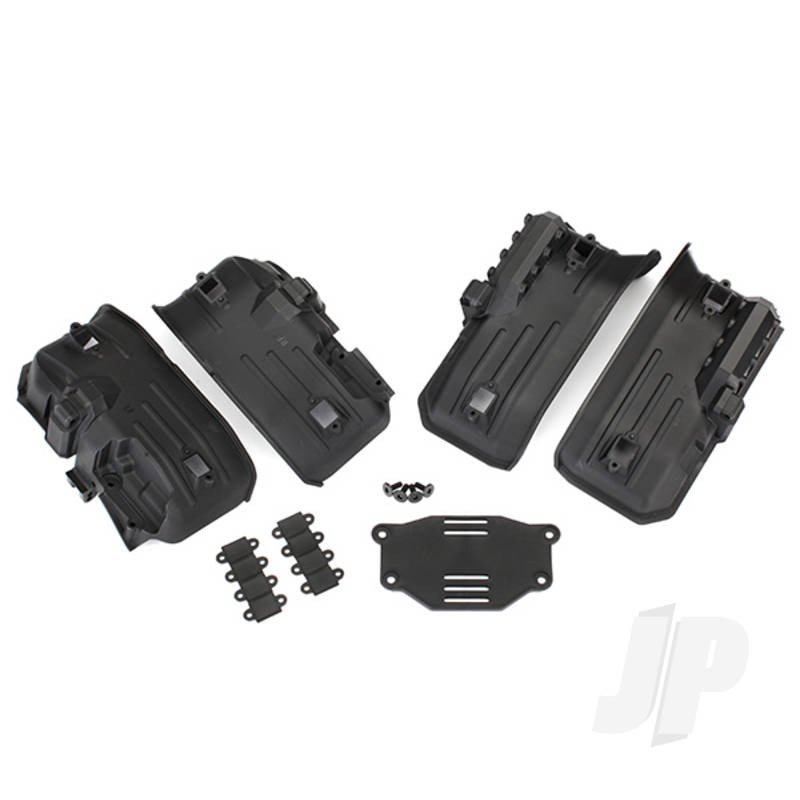 Traxxas Fenders, Inner, Front &amp; Rear (2 Each) / Rock Light Covers (8 Pcs) / Battery Plate / 3X8 Flat-Head Screws (4 Pcs) (TRX8072)