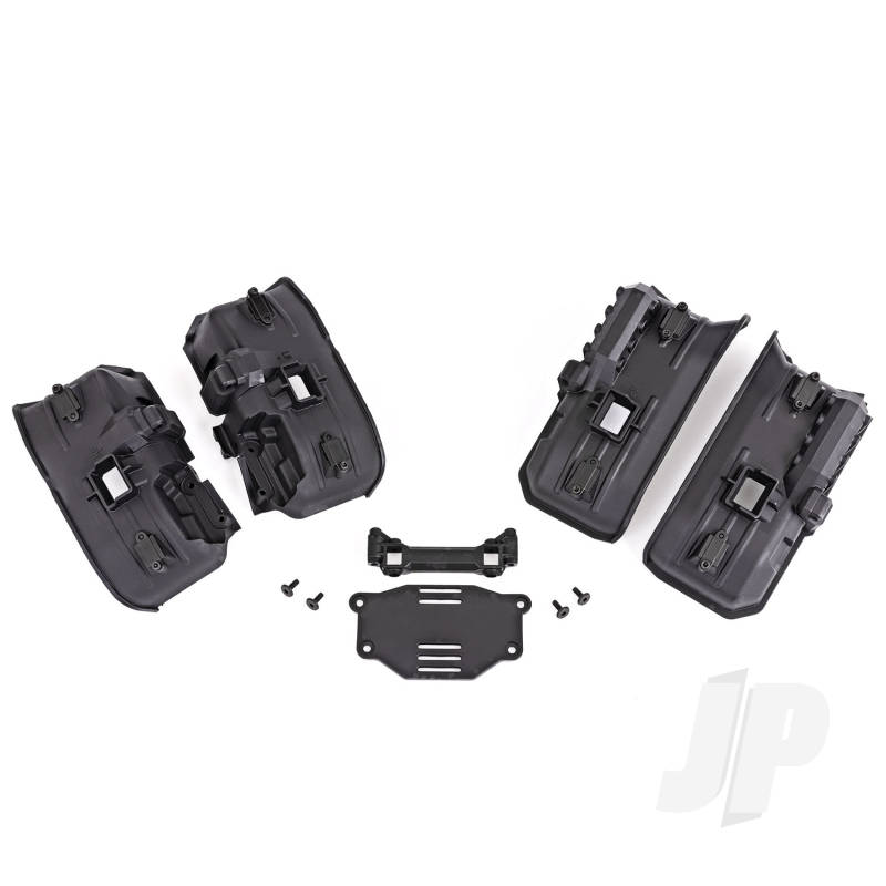 Traxxas Fenders, Inner (Wide), Front &amp; Rear (2 Each)/ Rock Light Covers (8)/ Battery Plate/ 3X8 Flat-Head Screws (4) (For Clipless Body Mounting) (TRX8072X)
