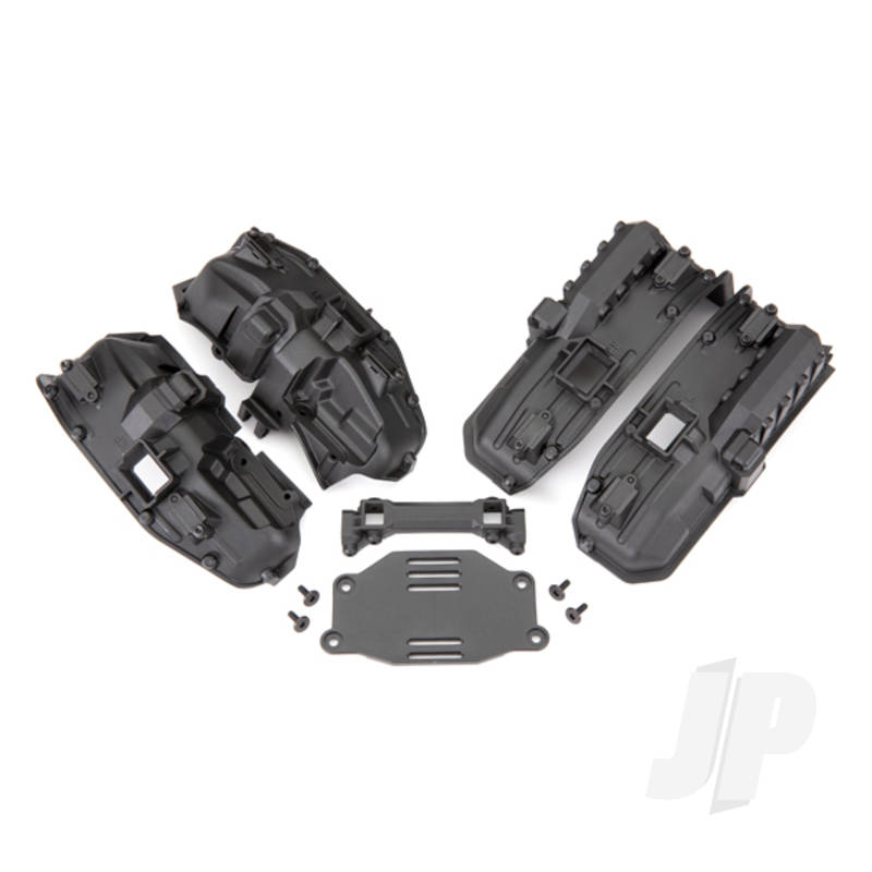 Traxxas Fenders, Inner (Narrow), Front &amp; Rear (For Clipless Body Mounting) (2 Each)/ Rock Light Covers (8)/ Battery Plate/ Body Mount/ 3X8 Flat-Head Screws (4)/ 2.5X6 Cs (10) (TRX8080X)