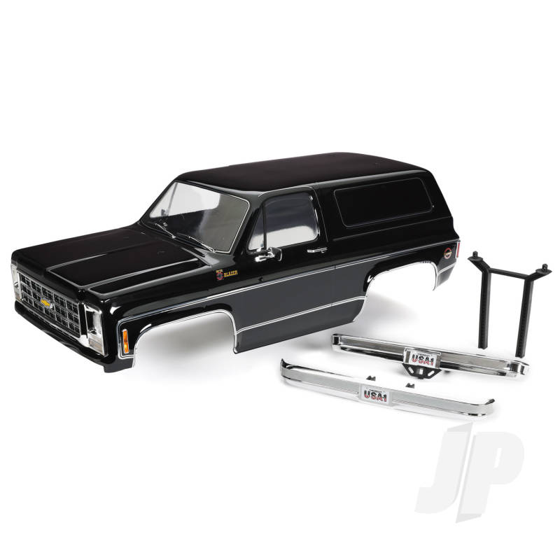 Traxxas Body, Chevrolet Blazer (1979), Complete (Black) (Includes Grille, Side Mirrors, Door Handles, Windshield Wipers, Front &amp; Rear Bumpers, Decals) (TRX8130T)