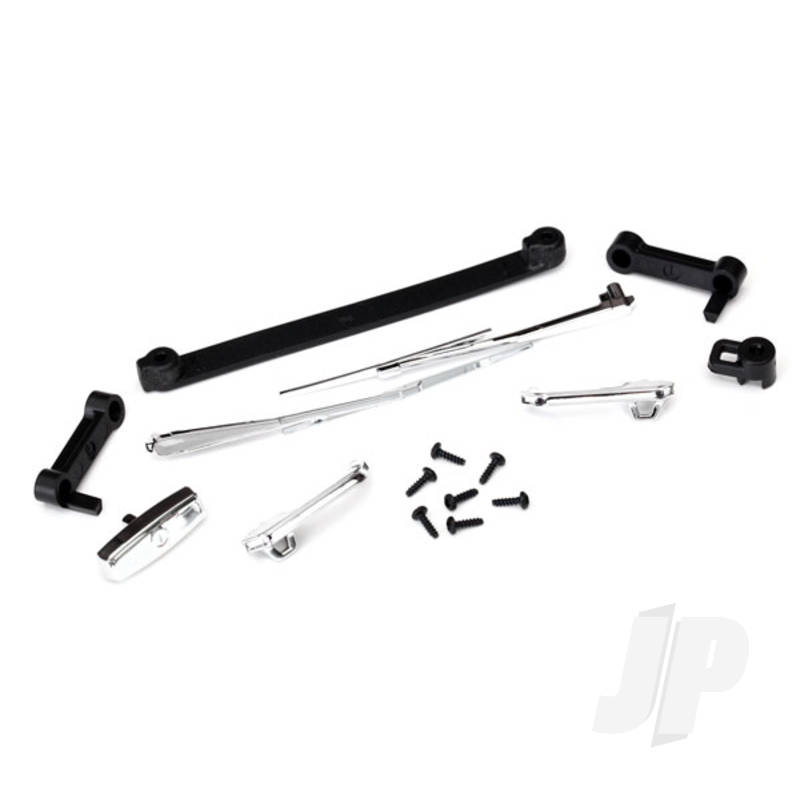 Traxxas Door Handles, Left, Right &amp; Rear Tailgate / Windshield Wipers, Left &amp; Right / Retainers (2 Pcs) / 1.6X5 Bcs (Self-Tapping) (7 Pcs) (Fits #8130 Body) (TRX8132)