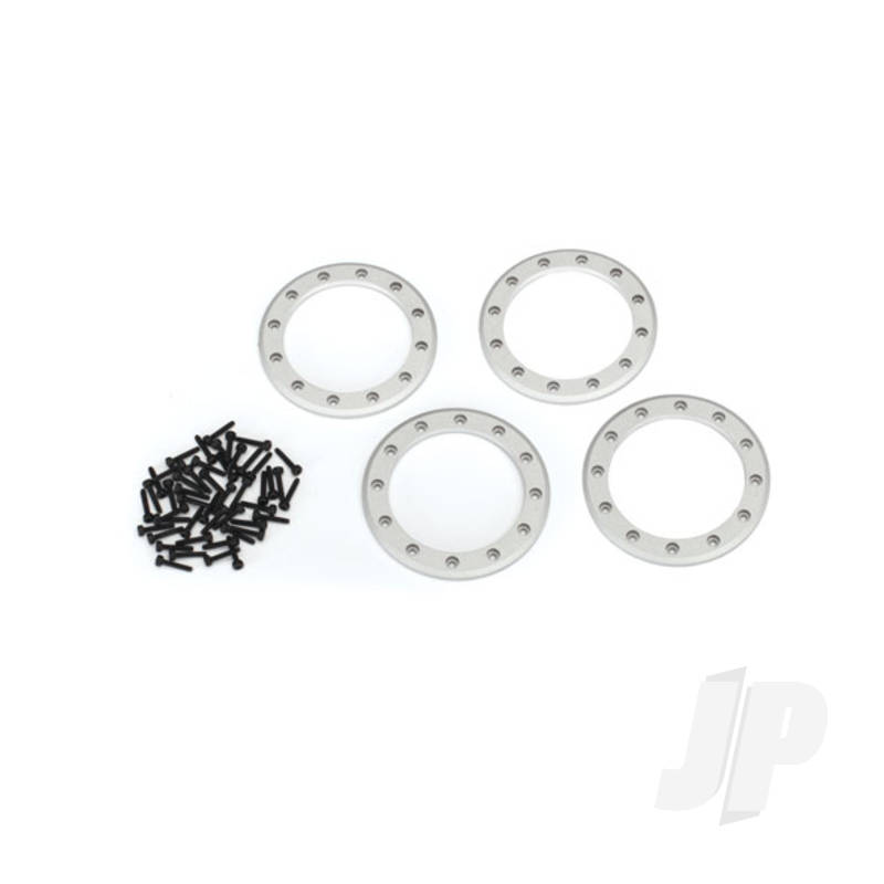Traxxas Beadlock Rings, Satin (2.2In) (Aluminium) (4 Pcs) / 2X10 Cs (48) (TRX8168)