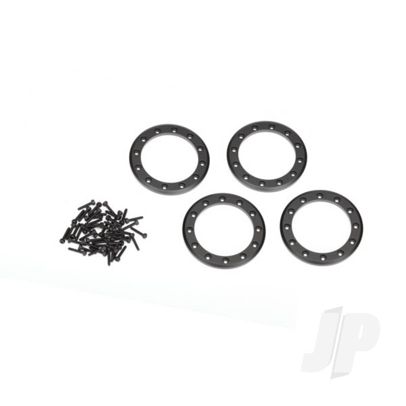 Traxxas Beadlock Rings, Black (1.9In) (Aluminium) (4 Pcs) / 2X10 Cs (48) (TRX8169T)