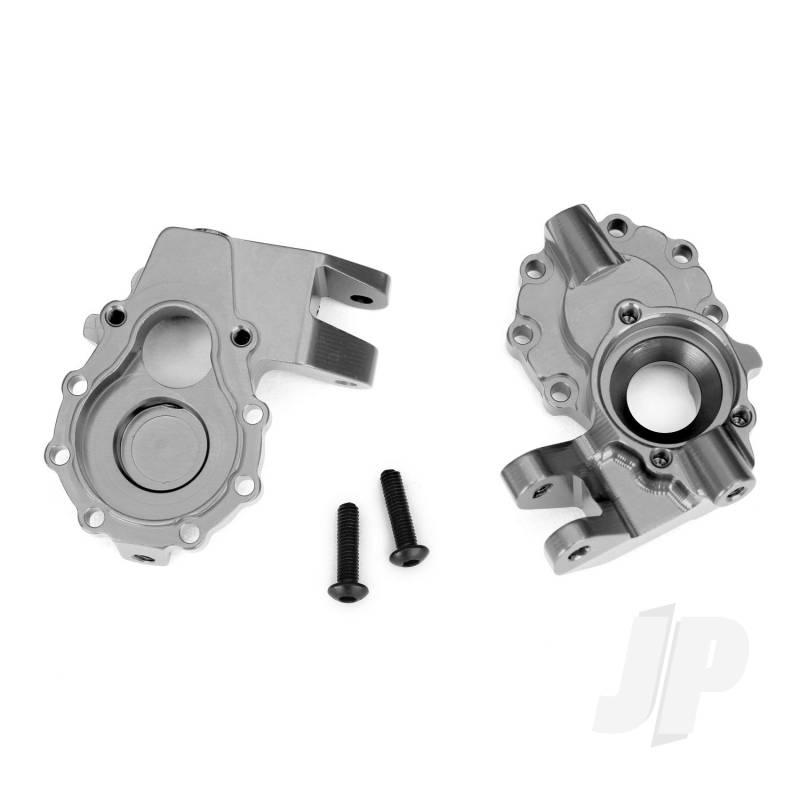 Traxxas Portal Housings, Inner (Front), 6061-T6 Aluminium (Charcoal Grey-Anodised) (2 Pcs) / 3X12 Bcs (2 Pcs) (TRX8252A)