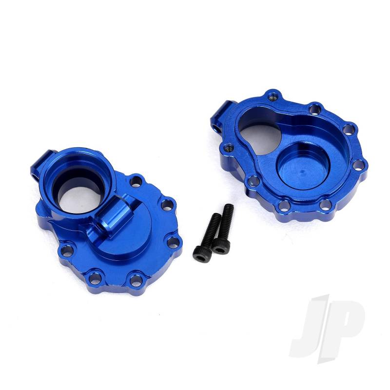 Traxxas Portal Housings, Inner (Rear), 6061-T6 Aluminium (Blue-Anodised) (2 Pcs) / 2.5X10 Cs (2 Pcs) (TRX8253X)