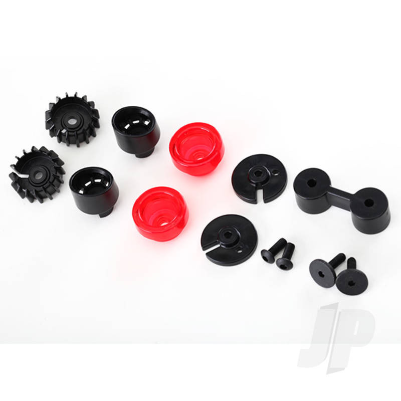 Traxxas Tail Lights (2 Pcs) / Tail Light Mounts (4 Pcs) / Exhaust Tips (2 Pcs) / Exhaust Tip Mount (1Pc) / 3X10 Flat-Head Screws (2 Pcs) / 3X8 Bcs (2 Pcs) (TRX8314)