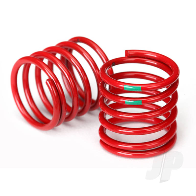 Traxxas Spring, Shock (Red) (4.075 Rate, Green Stripe) (2 Pcs) (TRX8363)
