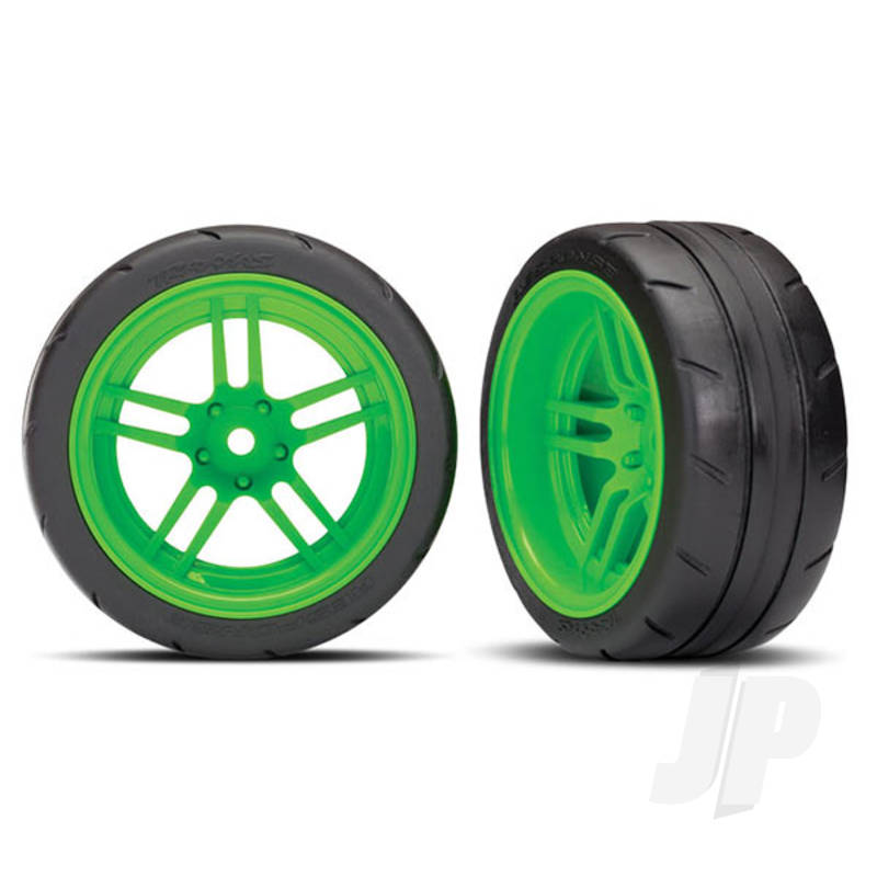 Traxxas Tyres And Wheels, Assembled Glued 1.9In Response Tyres (Extra Wide, Rear) (2 Pcs) (TRX8374G)