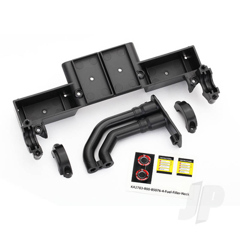 Traxxas Chassis Tray / Driveshaft Clamps / Fuel Filler (Black) (TRX8420)