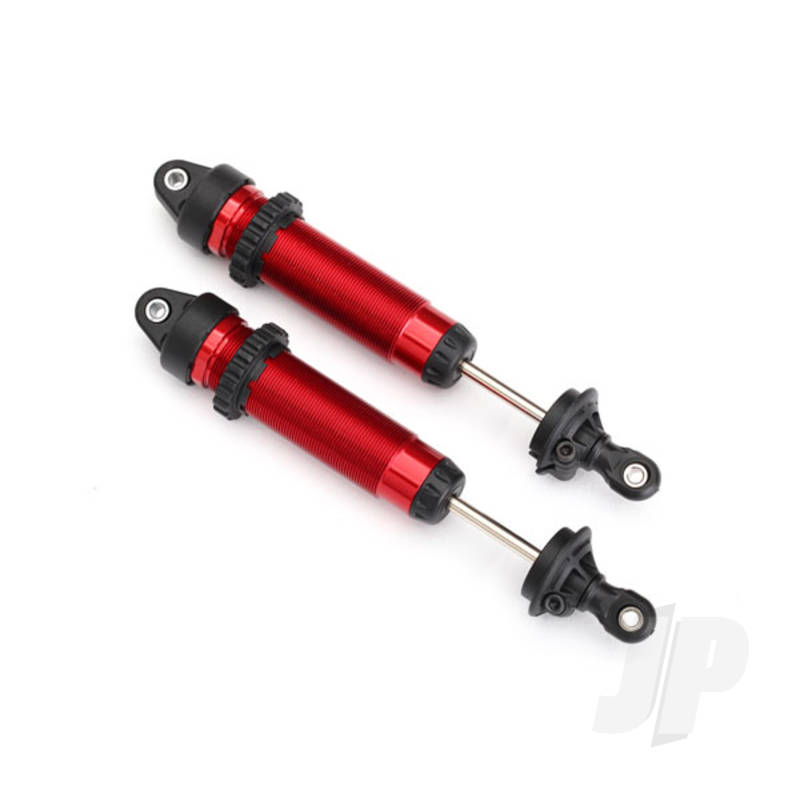 Traxxas Shocks, Gtr, 139Mm, Aluminium (Red-Anodised) (Fully Assembled With Out Springs) (Rear, Threaded) (2 Pcs) (TRX8460R)