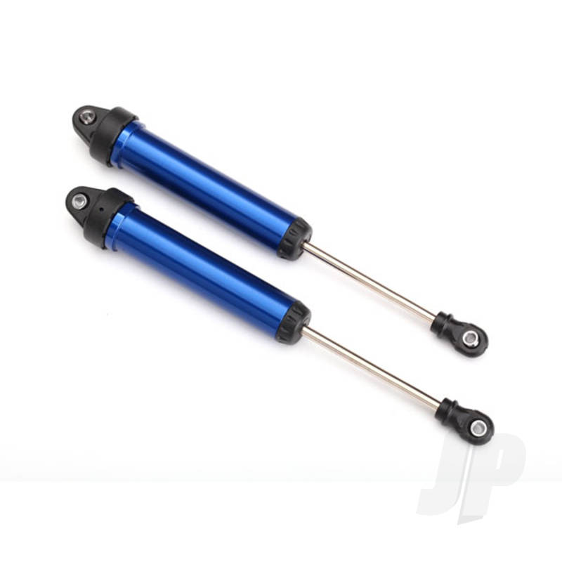 Traxxas Shocks, Gtr, 160Mm, Aluminium (Blue-Anodised) (Fully Assembled With Out Springs) (Rear, No Threads) (2 Pcs) (TRX8461X)