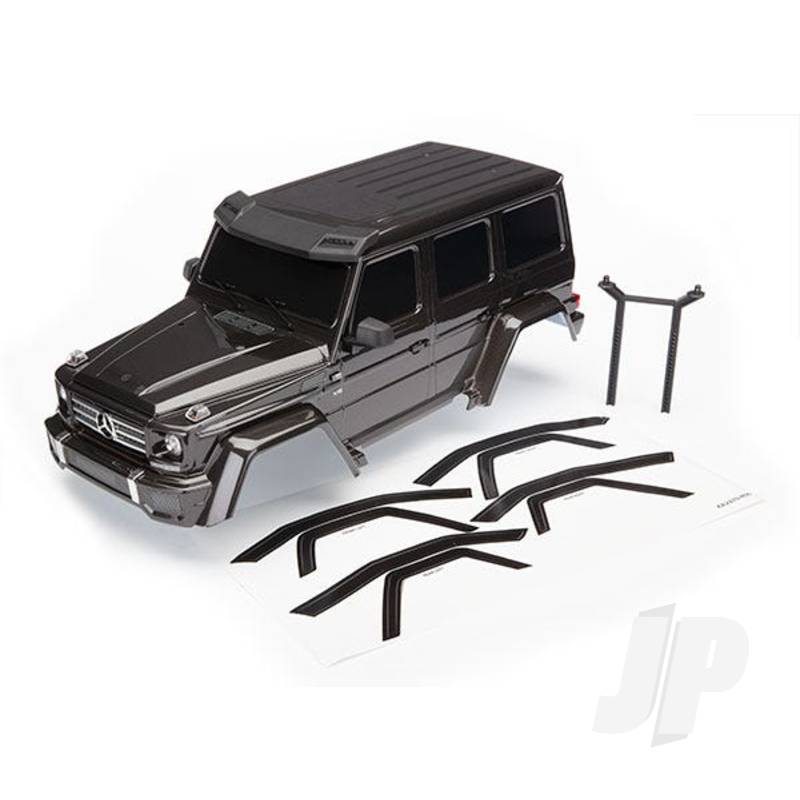 Traxxas Body, Mercedes-Benz G 500 4X4, Complete (Black) (Includes Rear Body Post, Grille, Side Mirrors, Door Handles, &amp; Windshield Wipers) (TRX8811R)