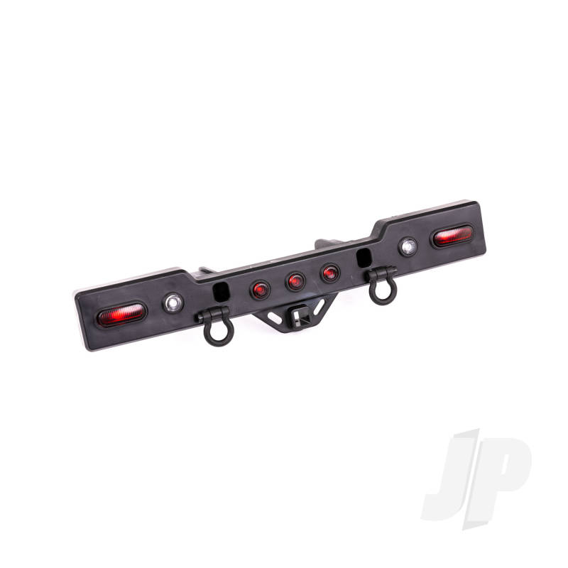 Traxxas Bumper, Rear (Black Chrome) (Assembled With Lenses) (TRX8838X)