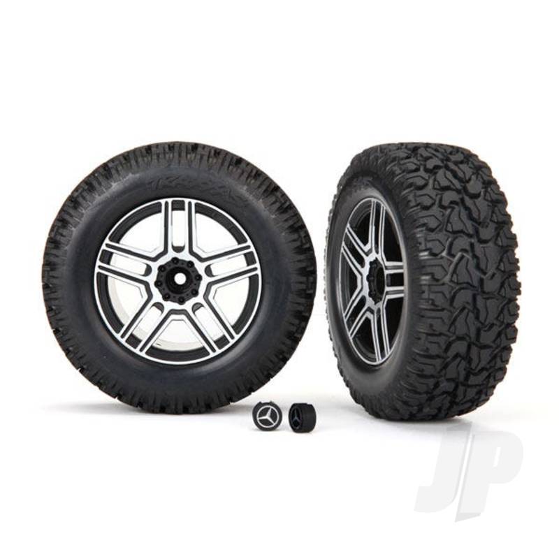 Traxxas Tyres And Wheels, Assembled Glued 2.6In Black (2 Pcs) (TRX8872)