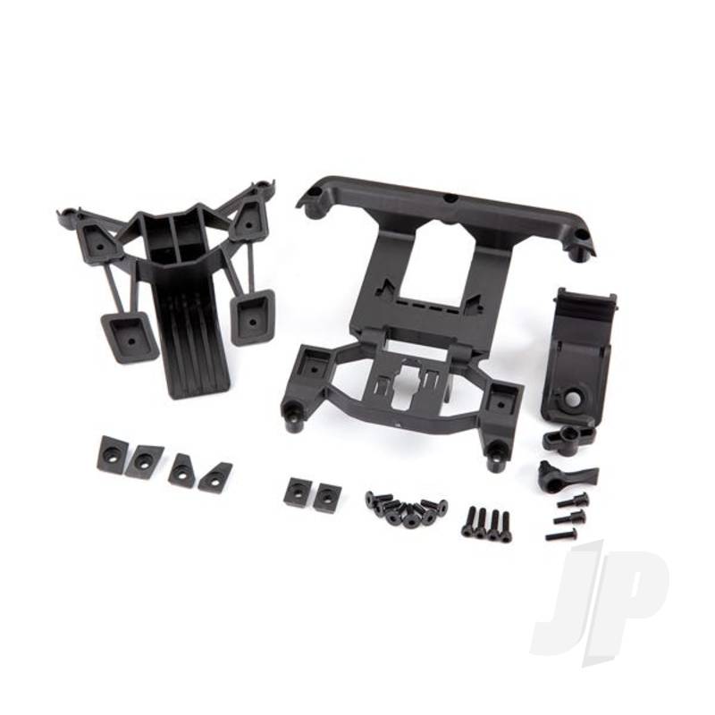 Traxxas Body Mounts, Front &amp; Rear / 3X12Mm Cs (4) / 3X12Mm Shoulder Screw (2 Pcs) / 3X10Mm Flat-Head Machine Screw (8) / 3X12Mm Bcs (1) (TRX9015)