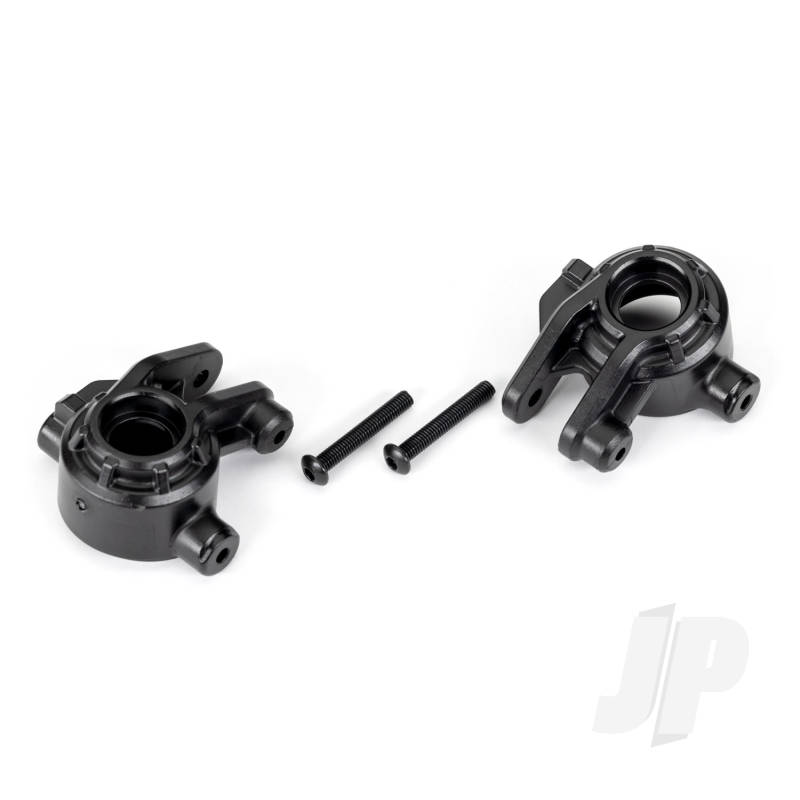 Traxxas Steering Blocks, Extreme Heavy Duty, Black (Left &amp; Right)/ 3X20Mm Bcs (2) (For Use With #9080 Upgrade Kit) (TRX9037)