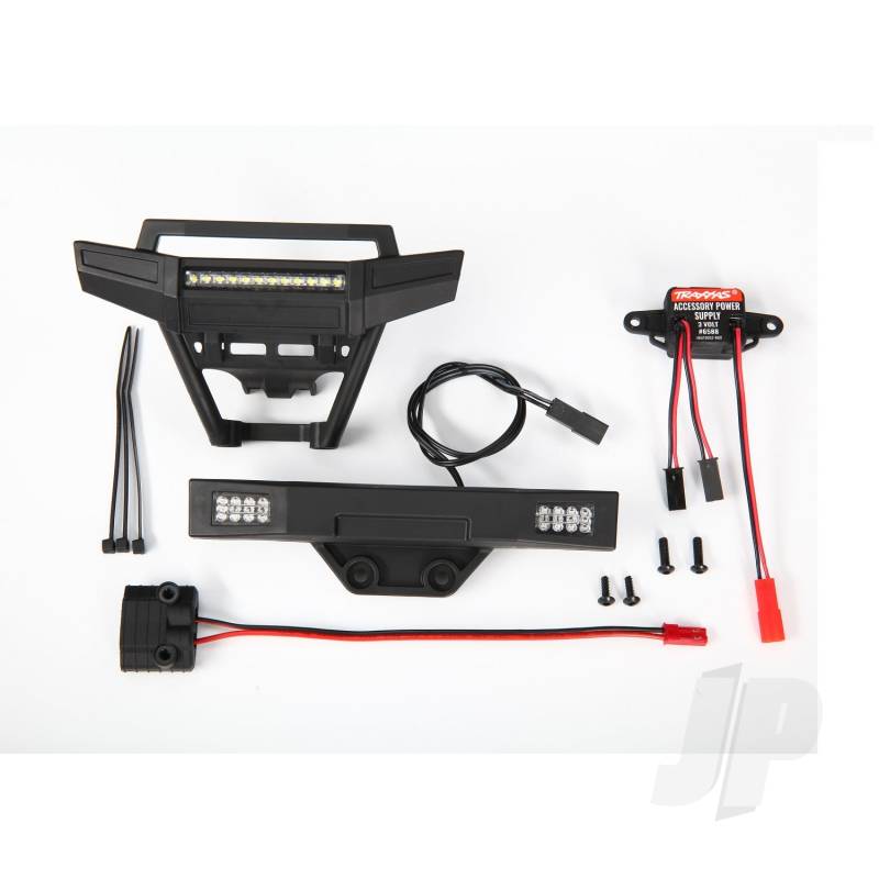 Traxxas Led Light Set, Complete (Includes Front And Rear Bumpers With Led Lights, 3-Volt Accessory Power Supply, And Power Tap Connector (With Cable) (Fits #9011 Body) (TRX9095)