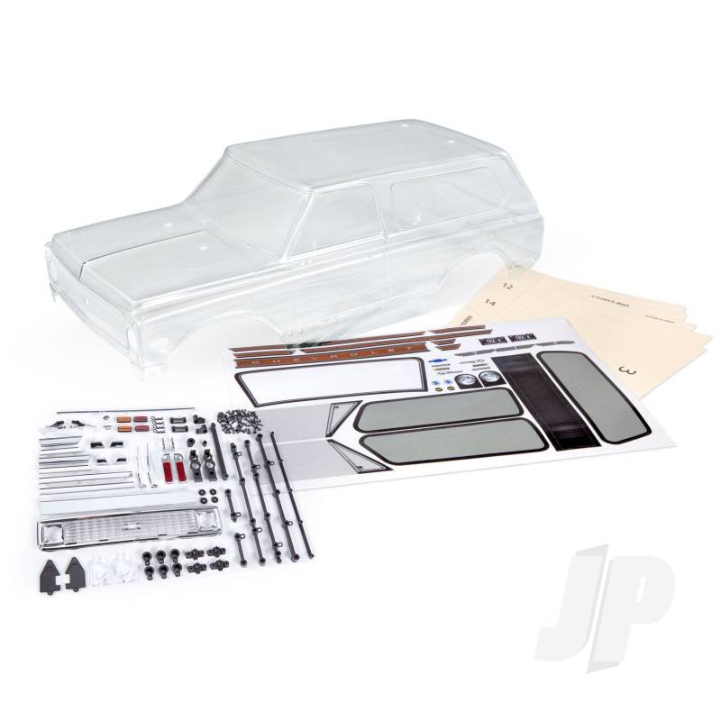 Traxxas Body, Chevrolet Blazer (1972) (Clear, Requires Painting) (Includes Grille, Side Mirrors, Side Trim, Door Handles, Windshield Wipers, Decals, Window Masks) (TRX9111)