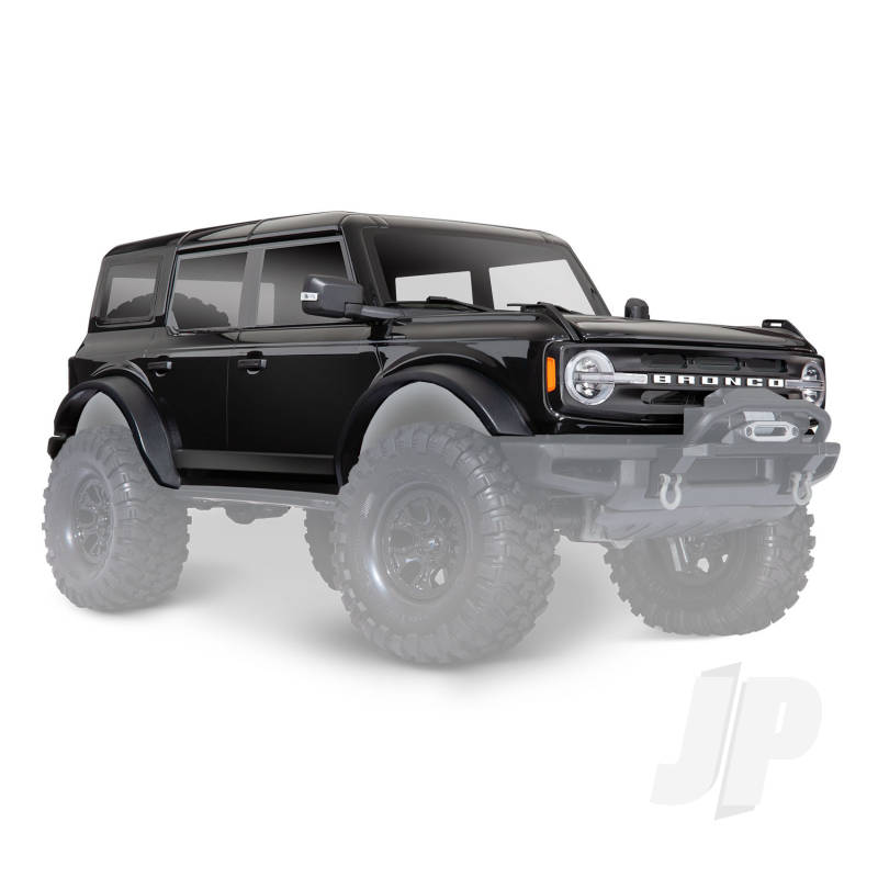 Traxxas Body, Ford Bronco (2021), Complete, Shadow Black (Painted) (Includes Grille, Side Mirrors, Door Handles, Fender Flares, Windshield Wipers, Spare Tire Mount, &amp; Clipless Mounting) (Requires #8080X Inner Fenders) (TRX9211T)