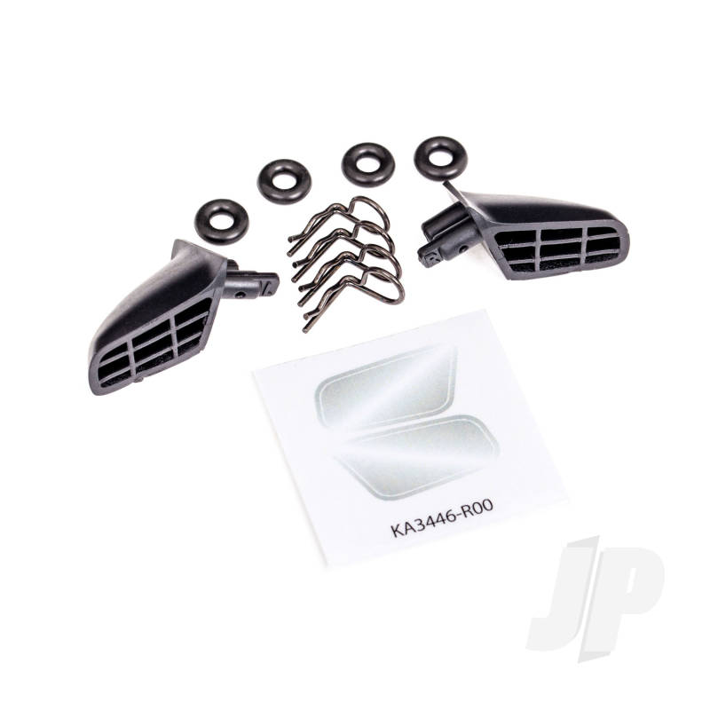 Traxxas Mirrors, Side (Left &amp; Right)/ O-Rings (4)/ Body Clips (4) (Fits #9421 Body) (TRX9422)