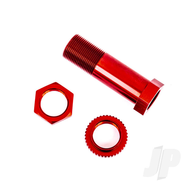 Traxxas Servo Saver Post/ Adjuster Nut/ Locknut (Red-Anodised, 6061-T6 Aluminium) (1 Each) (TRX9545R)