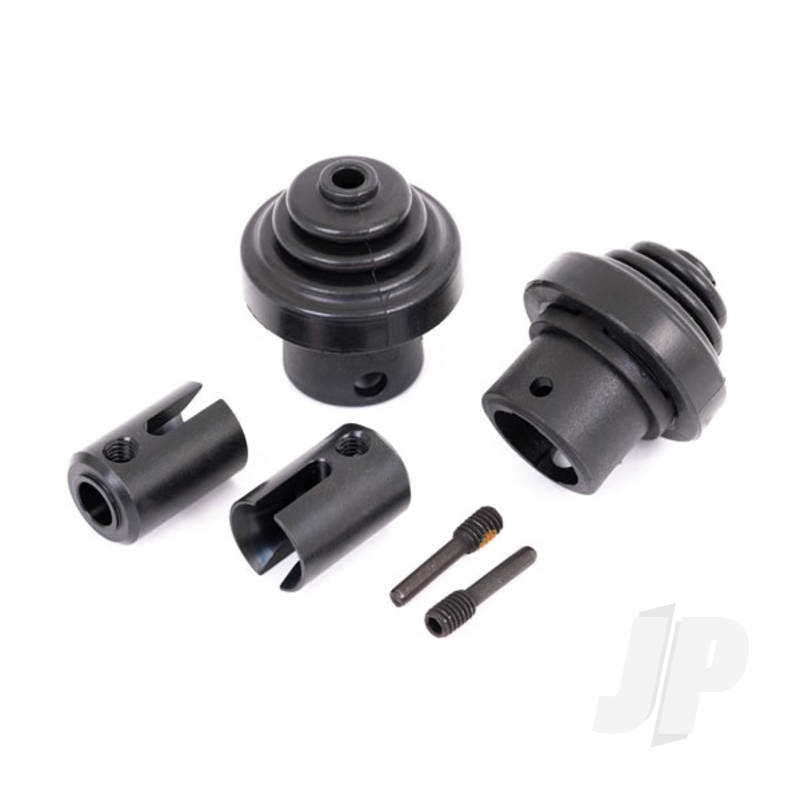 Traxxas Drive Cup, Front Or Rear (Hardened Steel) (For Differential Pinion Gear) / Driveshaft Boots (2) / Boot Retainers (2) (TRX9587)