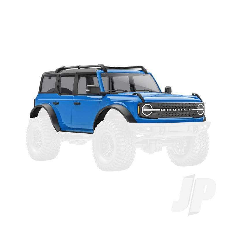 Traxxas Body, Ford Bronco (2021), Complete, Blue (Includes Grille, Side Mirrors, Door Handles, Fender Flares, Windshield Wipers, Spare Tire Mount, &amp; Clipless Mounting) (TRX9711-BLUE)