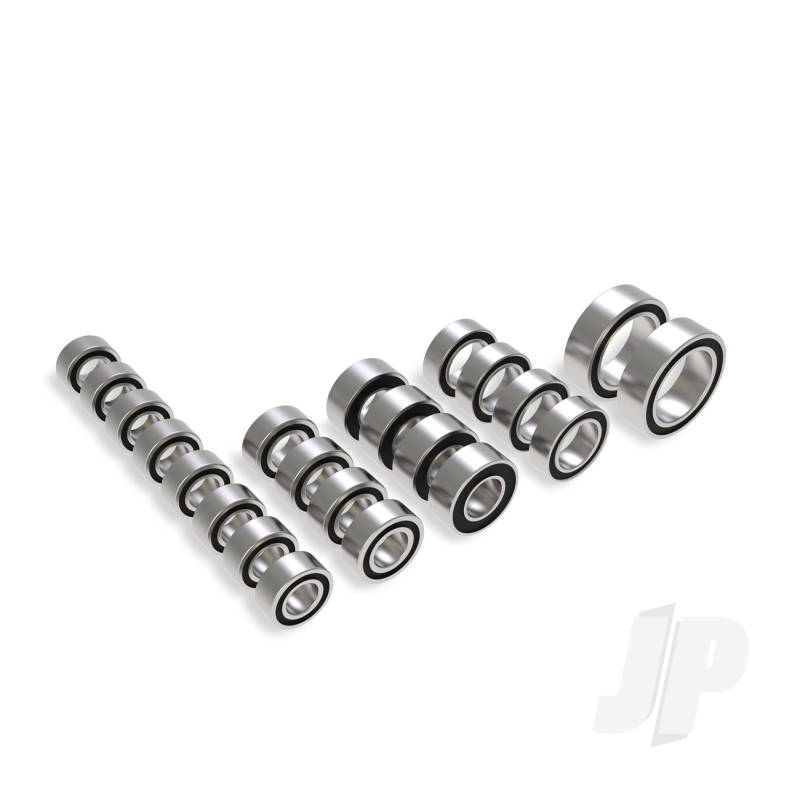 Traxxas Ball Bearing Set, Black Rubber Sealed, Complete (3X6X2.5Mm (8), 5X8X2.5Mm (4), 4X8X3Mm (4), 8X12X3.5Mm (2), 3.5X7X2.5Mm (4)) (TRX9745X)