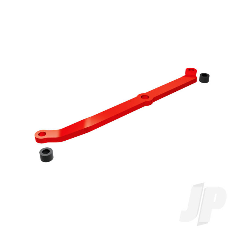 Traxxas Steering Link, 6061-T6 Aluminium (Red-Anodised)/ Servo Horn, Metal/ Spacers (2)/ 3X6Mm Ccs (With Threadlock) (1)/ 2.5X7Mm Ss (With Threadlock) (1) (TRX9748-RED)