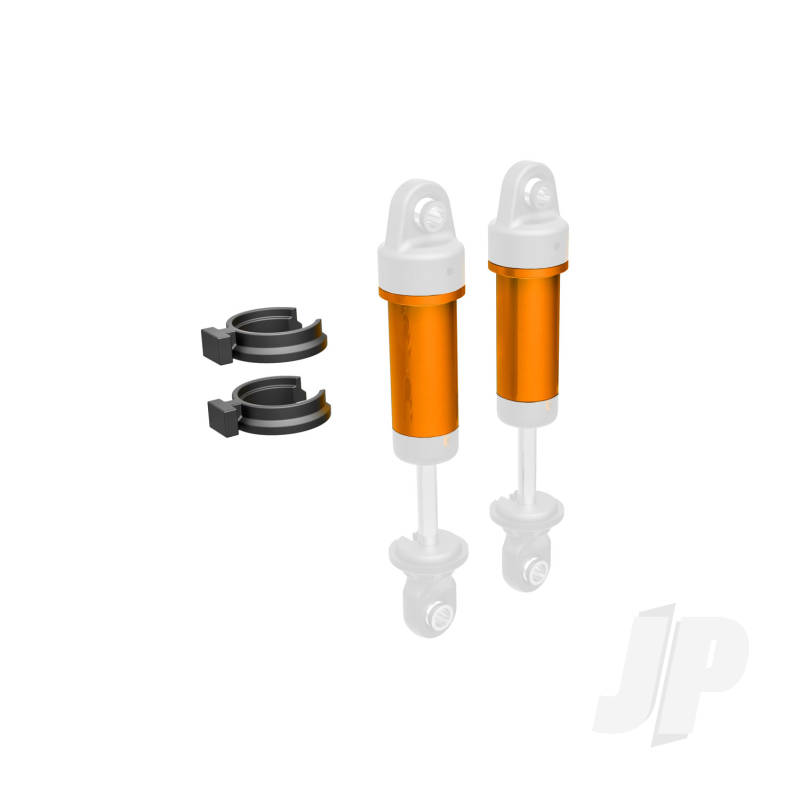 Traxxas Body, Gtm Shock, 6061-T6 Aluminium (Orange-Anodised) (Includes Spring Pre-Load Spacers) (2) (TRX9763-ORNG)