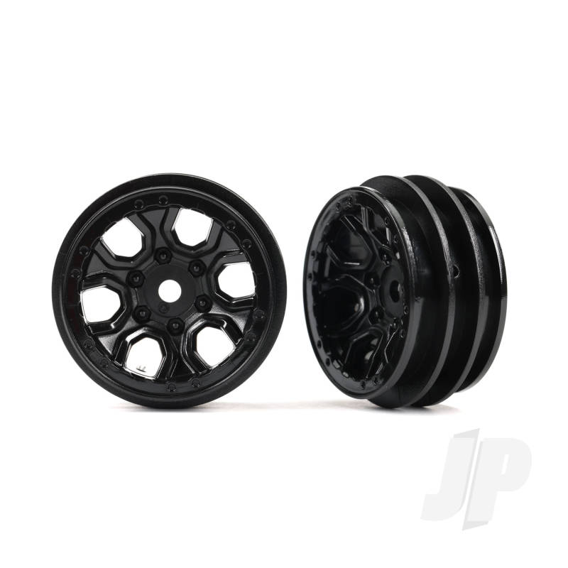 Traxxas Wheels, 1.0In (Black Chrome) (2) (TRX9770-BLKCR)