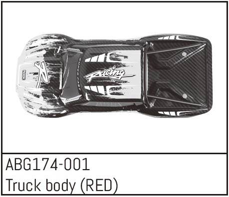 Absima Truck Body (Red) ( AB G174-001)