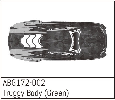Absima Truggy Body (Green) ( AB G172-002)