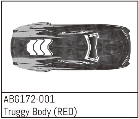 Absima Truggy Body (Red) ( AB G172-001)