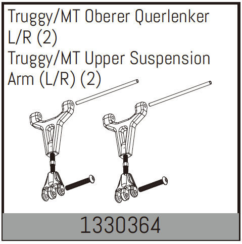 Absima Truggy/Mt Upper Suspension Arm (L/R) (2) ( AB 1330364)