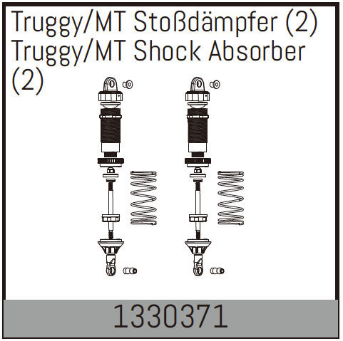 Absima Truggy/Mt Shock Absorber (2) ( AB 1330371)